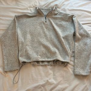 Thread & Supply Cropped Grey Sweatshirt